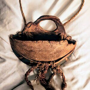 Vintage Handmade Hanging Clay Pottery Native American Design Sue Auch